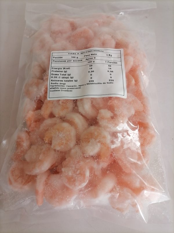 Camarón Mediano Ecuatoriano 36/40 Cocido Pelado Desvenado (14.500/Kg)